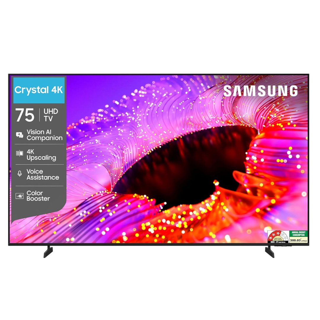 Samsung 75 inches Crystal UHD 4K Samsung Vision AI Smart TV